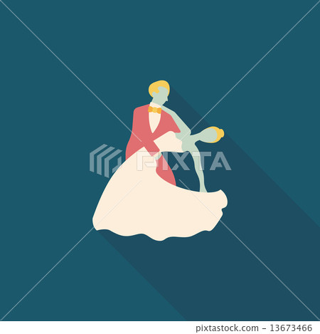 wedding couple flat icon with long shadow,eps10 - Stock Illustration ...
