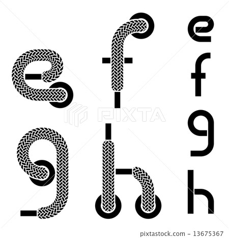 shoelace alphabet lower case letters e f g h 13675367