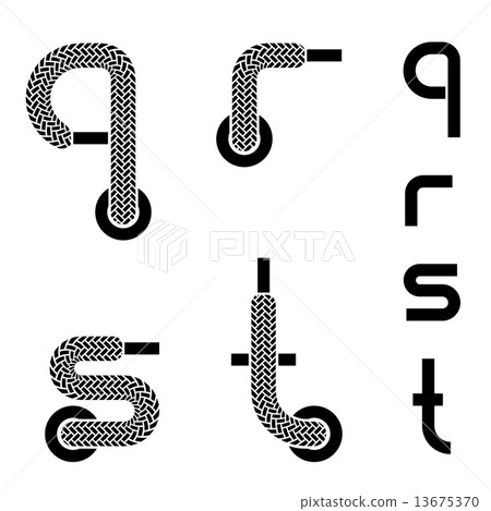 shoelace alphabet lower case letters q r s t 13675370