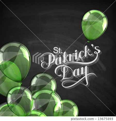 vector chalk typographical illustration of handwritten Saint Patricks Day label on the blackboard ba vector chalk typographical illustration of handwritten Saint Patricks Day label on the blackboard ba 13675893