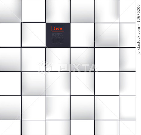 Vector Abstract geometric shape from gray cubes. Vector Abstract geometric shape from gray cubes. 13676206