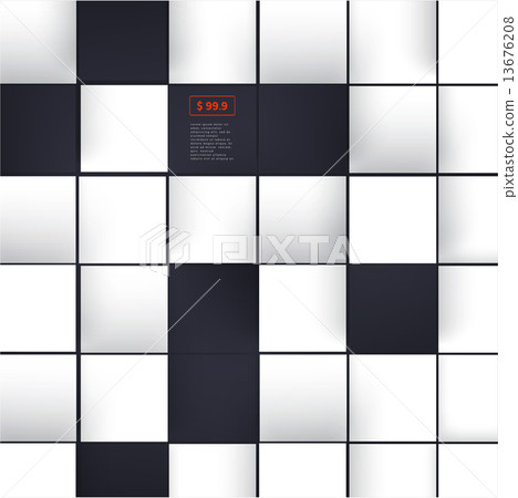 Vector Abstract geometric shape from gray cubes. 13676208