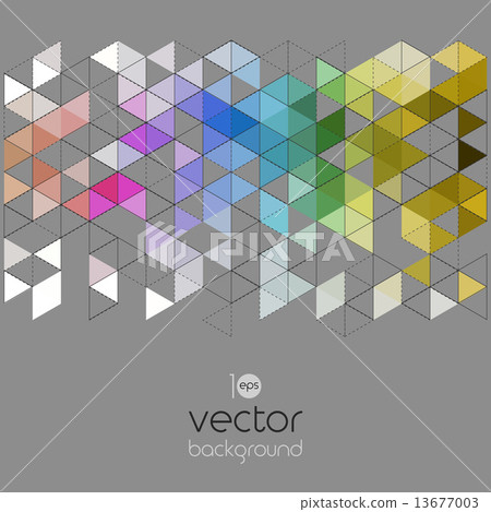 Vector abstract geometric banner with triangle 13677003
