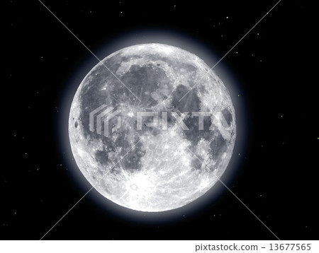 Moon and stars 13677565