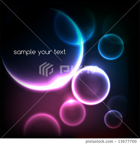 Blue light effects on round placeholder 13677700