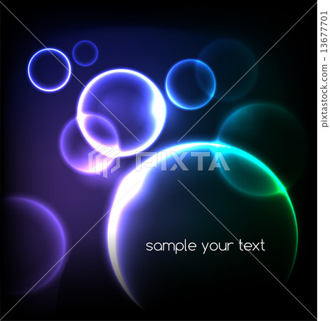 Blue light effects on round placeholder 13677701
