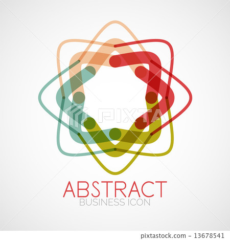 Symmetric abstract geometric shape Symmetric abstract geometric shape 13678541