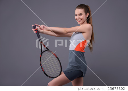 Young and sexy tennis player Young and sexy tennis player 13678802