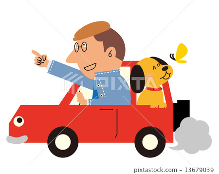 Car _ Landscape pet and drive 13679039