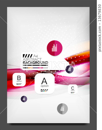 Flyer design template, business web layout 13679830