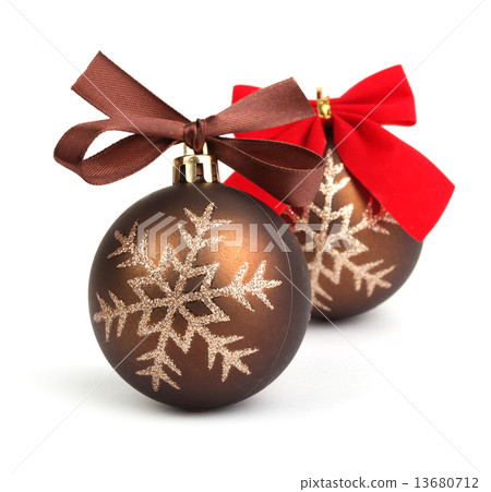 Christmas balls with bow Christmas balls with bow 13680712