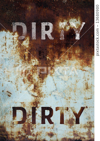 Dirty text on Grunge metal background Dirty text on Grunge metal background 13680980