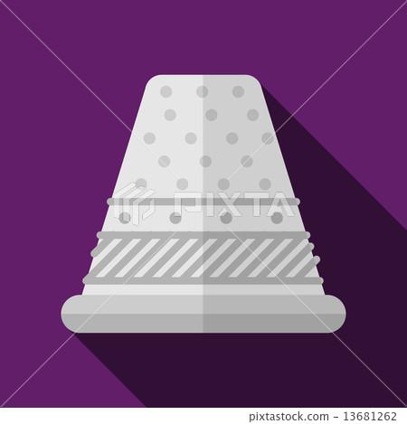 Flat vector icon for sewing thimble 13681262