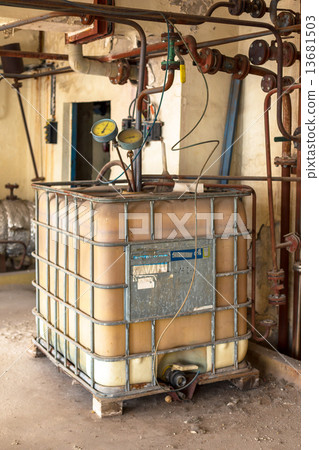 Industrial interior with chemical tanks 13681503