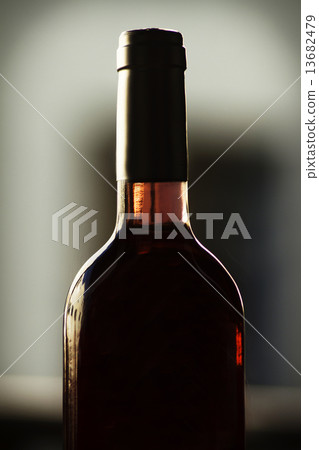 Rose wine bottle silhouette Rose wine bottle silhouette 13682479