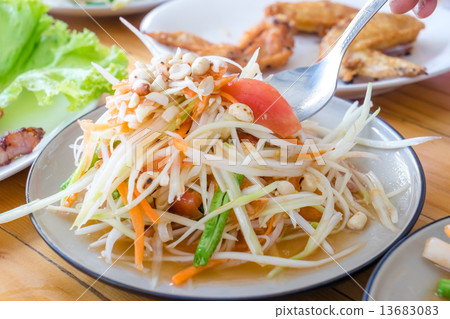 green papaya salad green papaya salad 13683083