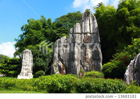 圖庫照片: stone forest national park in yunnan province