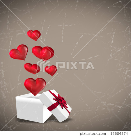 Composite image of hearts flying from box - Stock Illustration ...