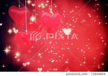 Composite image of love hearts 13684664