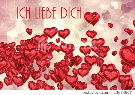 Composite image of ich liebe dich 13684667