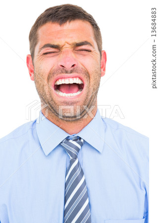Businessman screaming Businessman screaming 13684883