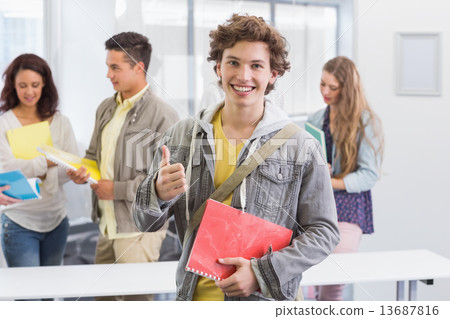 Fashion student smiling at camera Fashion student smiling at camera 13687816