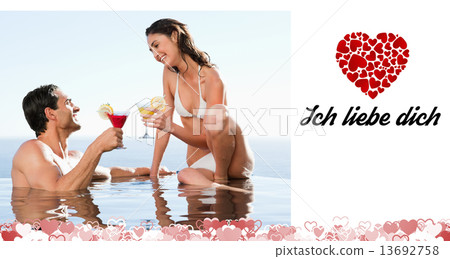 Composite image of cute valentines couple Composite image of cute valentines couple 13692758
