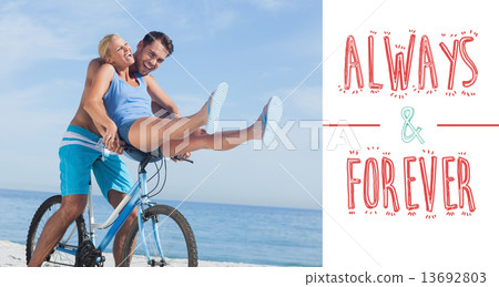 Composite image of cute valentines couple Composite image of cute valentines couple 13692803
