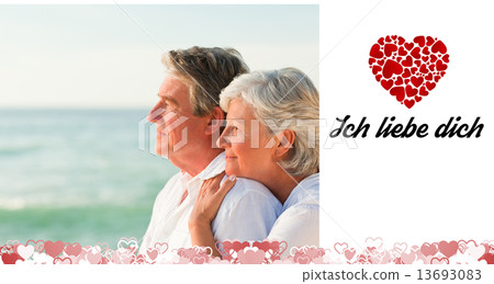 Composite image of cute valentines couple Composite image of cute valentines couple 13693083