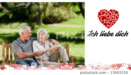 Composite image of cute valentines couple Composite image of cute valentines couple 13693330