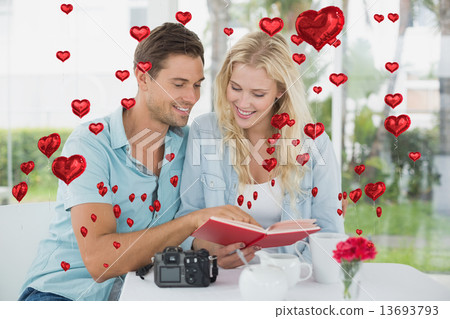 Composite image of cute valentines couple Composite image of cute valentines couple 13693793