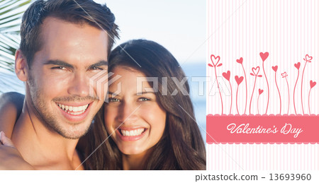 Composite image of cute valentines couple Composite image of cute valentines couple 13693960