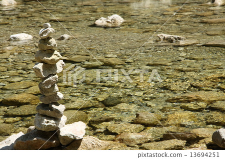 stone stack in the water stone stack in the water 13694251