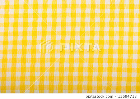 Cotton fabric texture yellow plaid 13694718