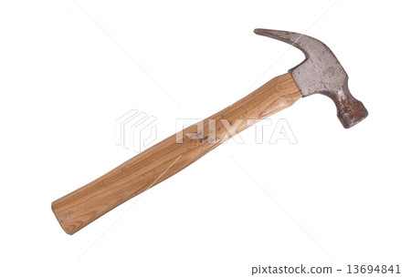 Metal hammer with wood handle 13694841