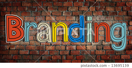 The Word Branding on a Brick Wall Background 13695139