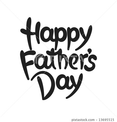 Happy Father S Day Hand Drawn Lettering 插圖素材 圖庫