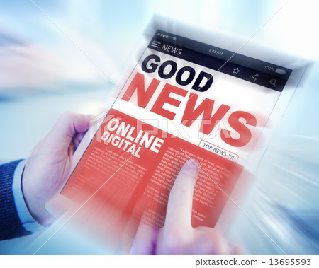 Digital Online Update Good News Concept 13695593