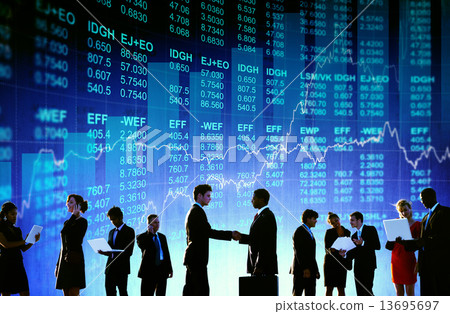 Group of Business People Growth Concept 13695697