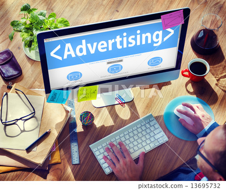 Digital Online Webpage Advertising Marketing Concept Digital Online Webpage Advertising Marketing Concept 13695732