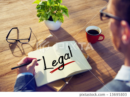 Man with a Note and a Single Word Legal Man with a Note and a Single Word Legal 13695803