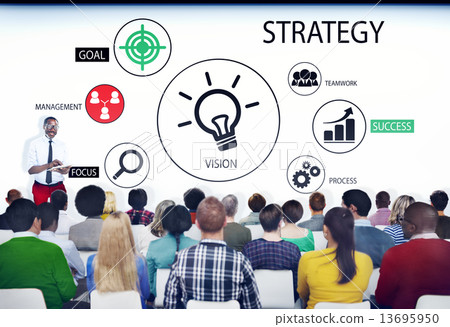 Diverse People in a Seminar About Strategy 13695950