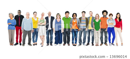 Group of Multiethnic Diverse Colorful People Group of Multiethnic Diverse Colorful People 13696014