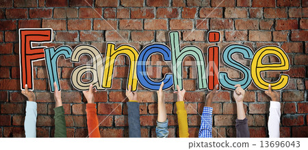 Diverse Hands Holding the Word Franchise 13696043