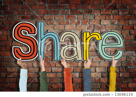 Share Word Concepts Isolated on Background Share Word Concepts Isolated on Background 13696119