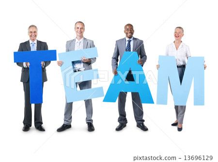 Group of Business People Holding the Alphabet Group of Business People Holding the Alphabet 13696129