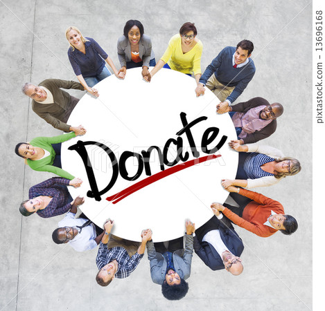 Diverse People Holding Hands Donate Concept 13696168