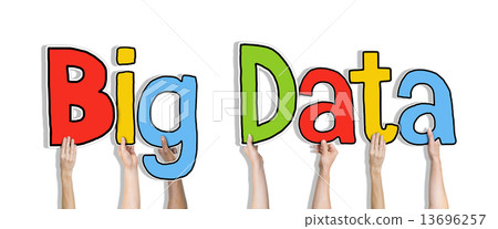 Group of Diverse People's Hands Holding Big Data 13696257