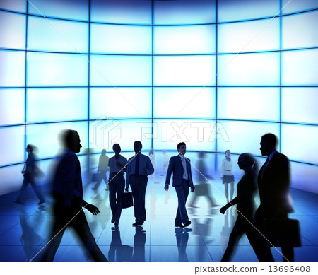 Business People Commuter Rush Hour Concept 13696408