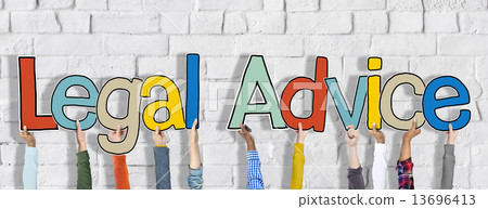 Legal Advice White Bricks Background Hands Hold Concept 13696413
